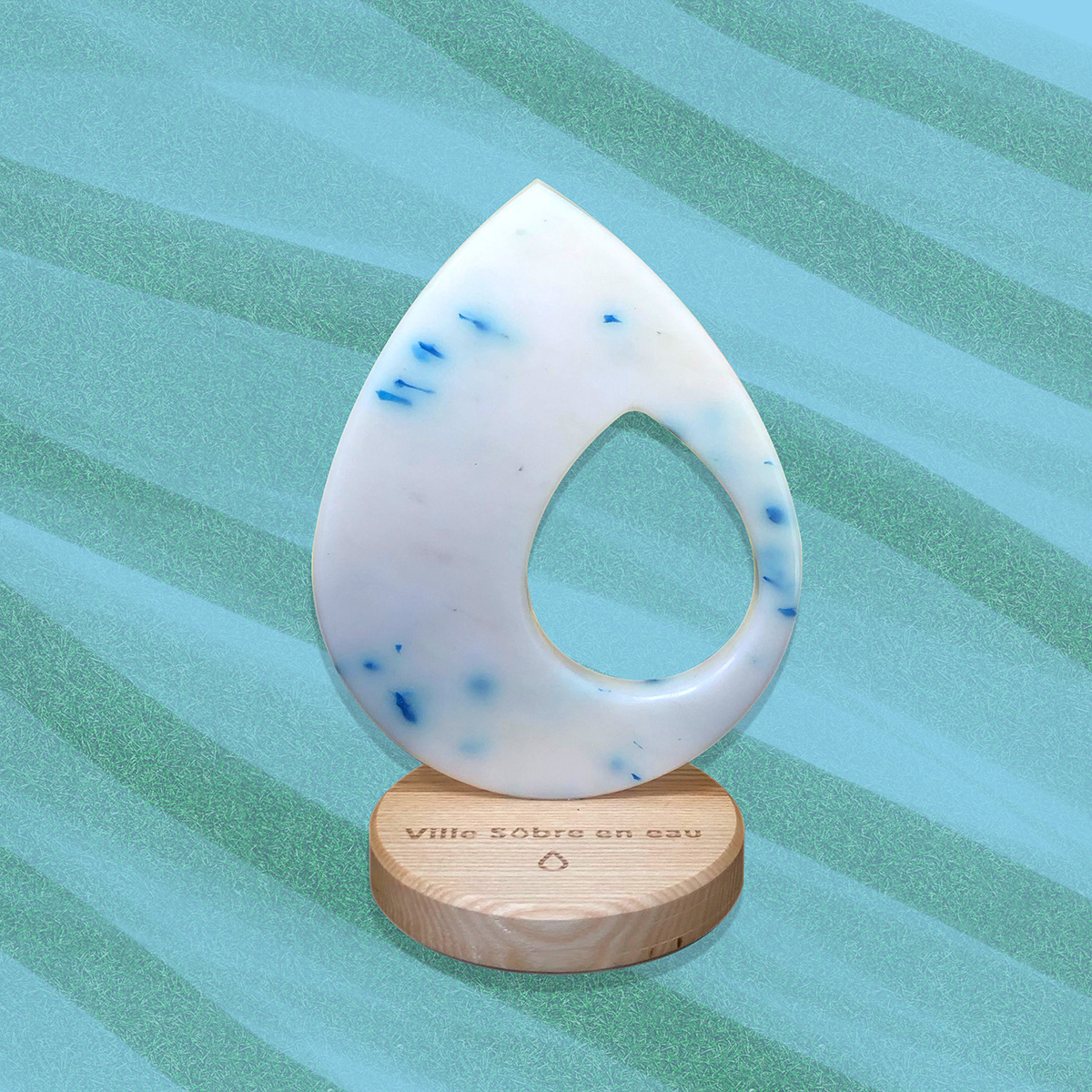 Trophée en plastique recyclé